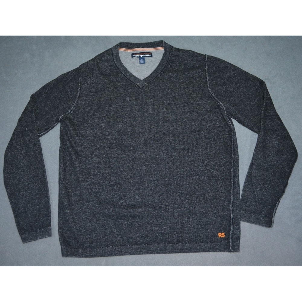 Reyn Spooner Hawaiian Tradition Men's Size XL V-Neck Sweater Gray